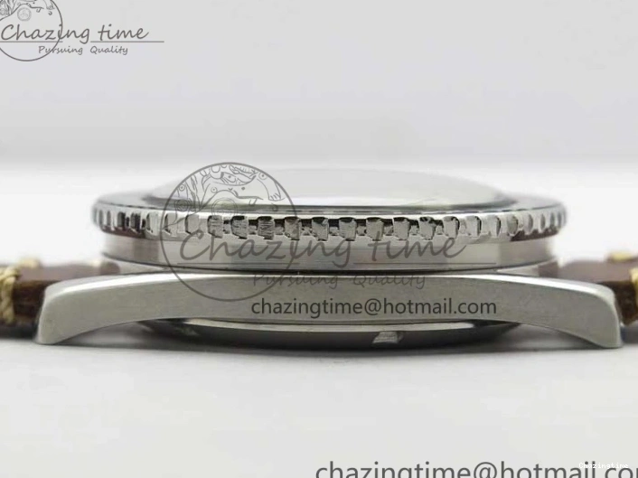 0322 Practical Vintage Seamaster 300 No Date T SS B12 Black Dial On Brown Leather Strap A2836 (Free Nylon Strap) 7910